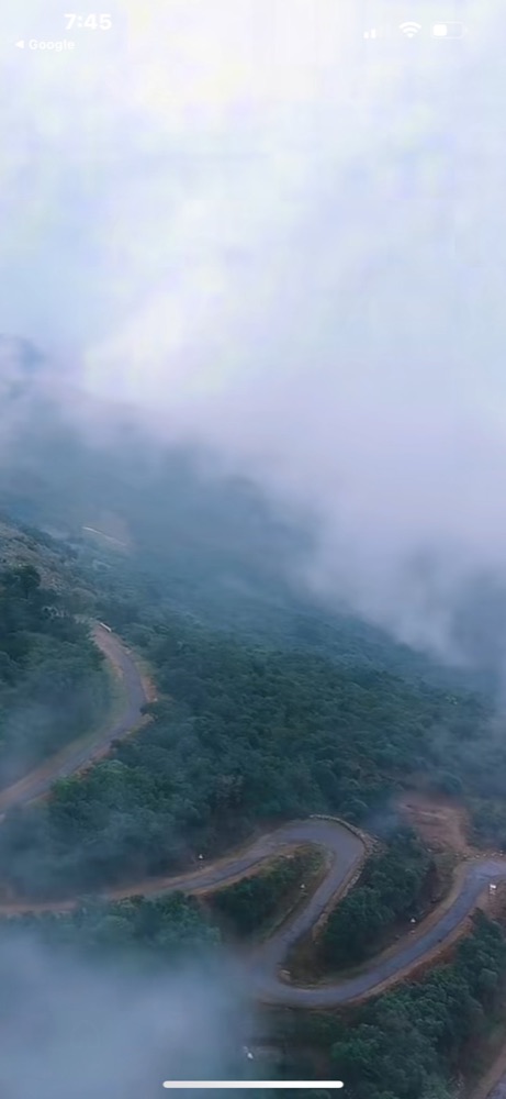 Misty forested slopes of Mahendragiri