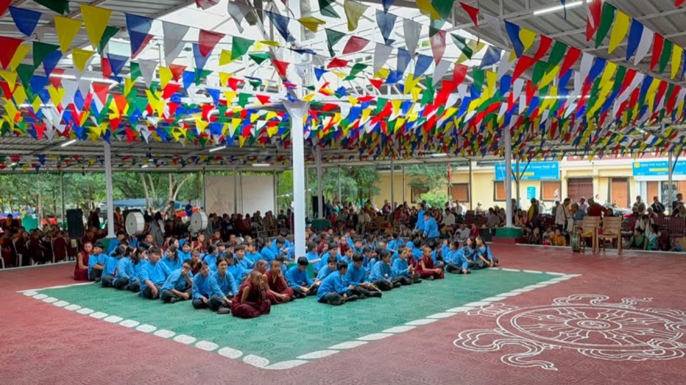 Gathering at the Chandragiri Tibetan Settlement
